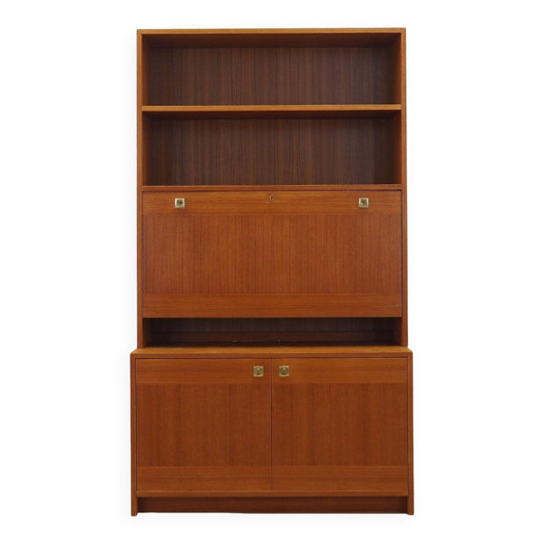 Étagère en teck danois avec bar, années 1970