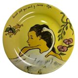 Assiette à dessert Gien, Léda 1889, musée Gauguin Tahiti