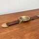 Mid-Century Bronze and Leather Armrest Bowl or Ashtray, 1960s