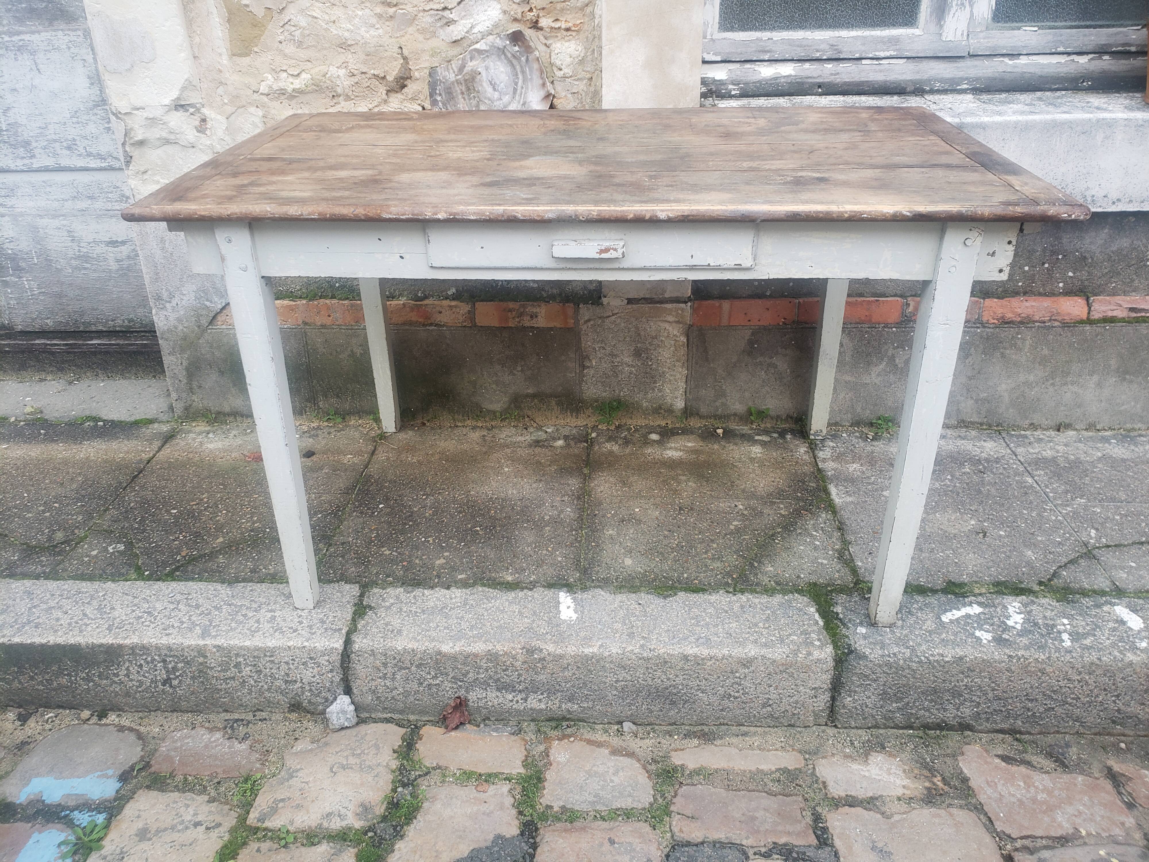 Natural patina farm table