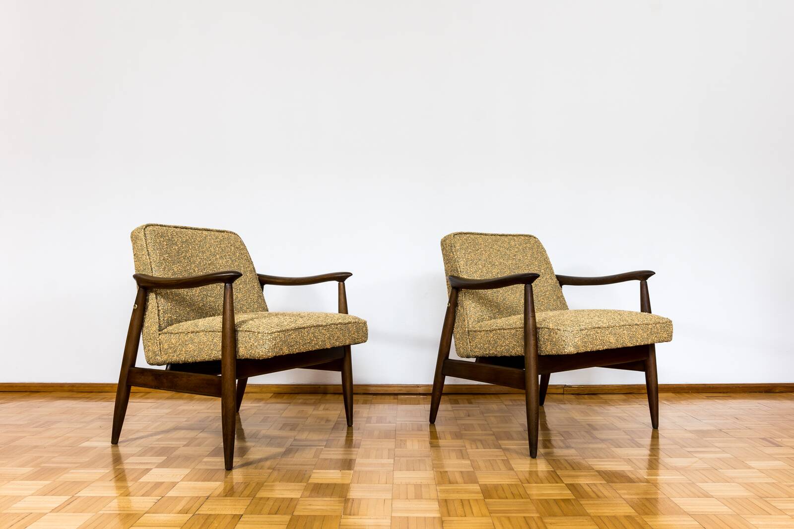 Kvadrat Customizable Pair Of Restored Mid Century Armchairs, 1960s