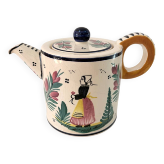 Large teapot Henriot 1950 - HB Quimper Brittany