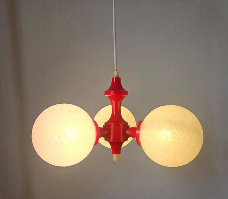 Rare Midcentury Chandelier or Pendant Sputnik, Richard Essig, Germany, 1970s