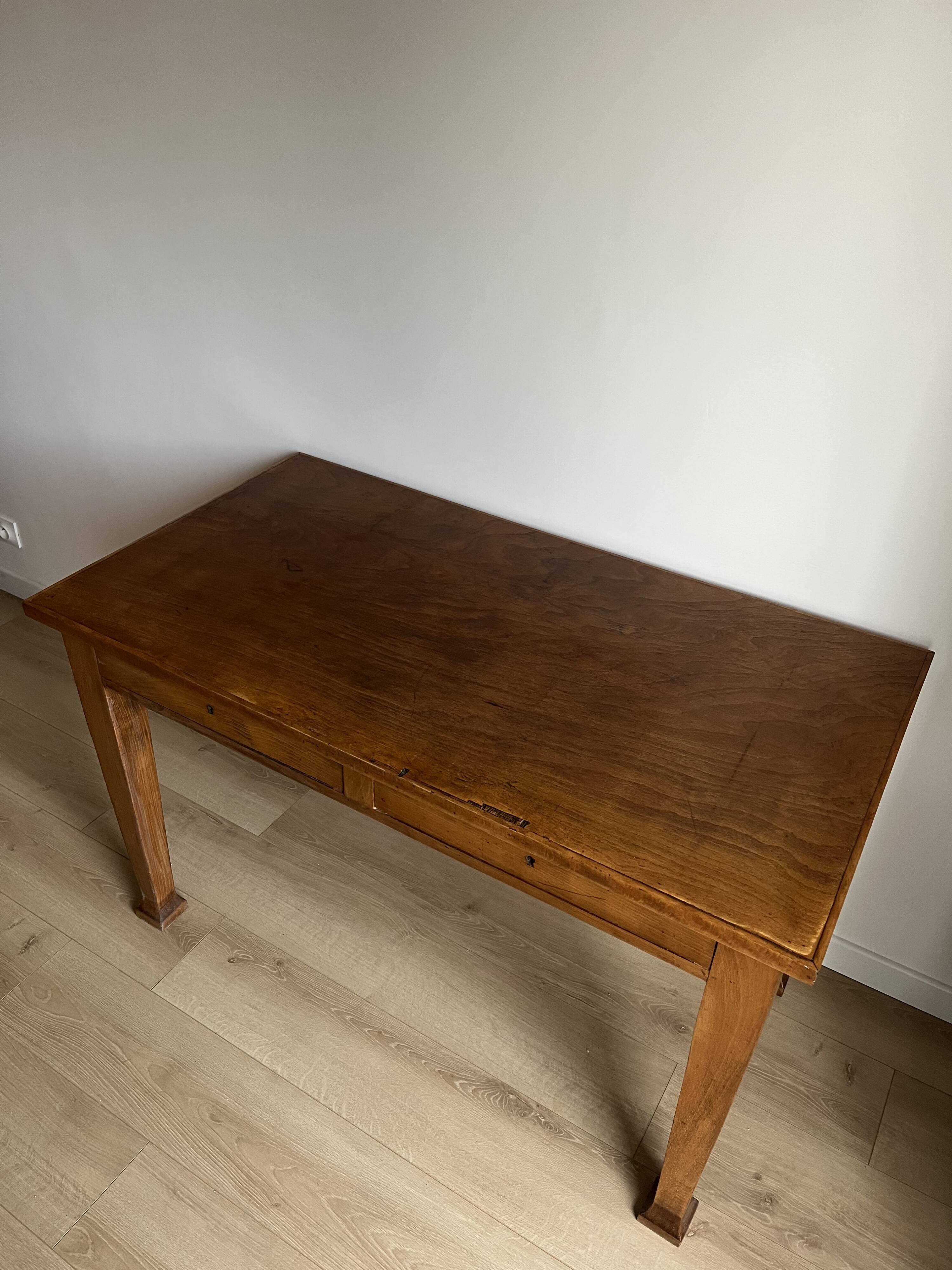 Solid wood desk