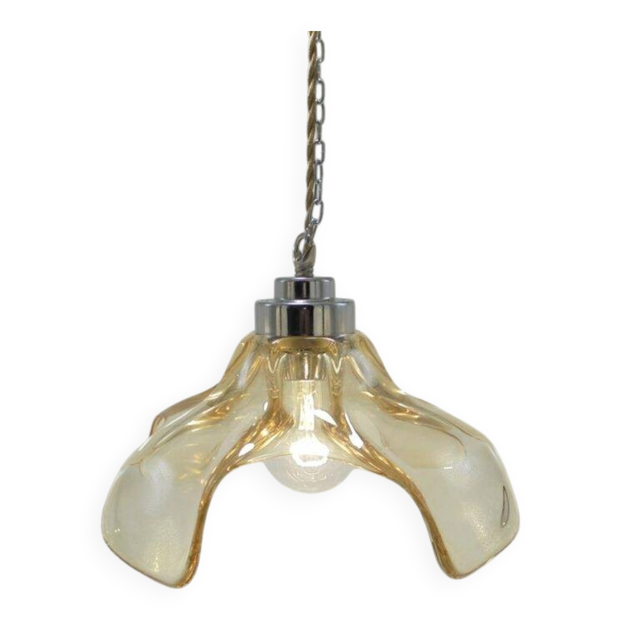 Gold glass pendant light