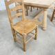 table et chaises paillées par Georges Robert années 1950