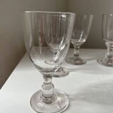 Set of 6 antique 19th century bistro balloon glasses