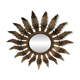 Miroir soleil métal vieilli design années 70