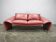 Italian Red Leather Sofa by Divanotti, Postmodern, 1990s