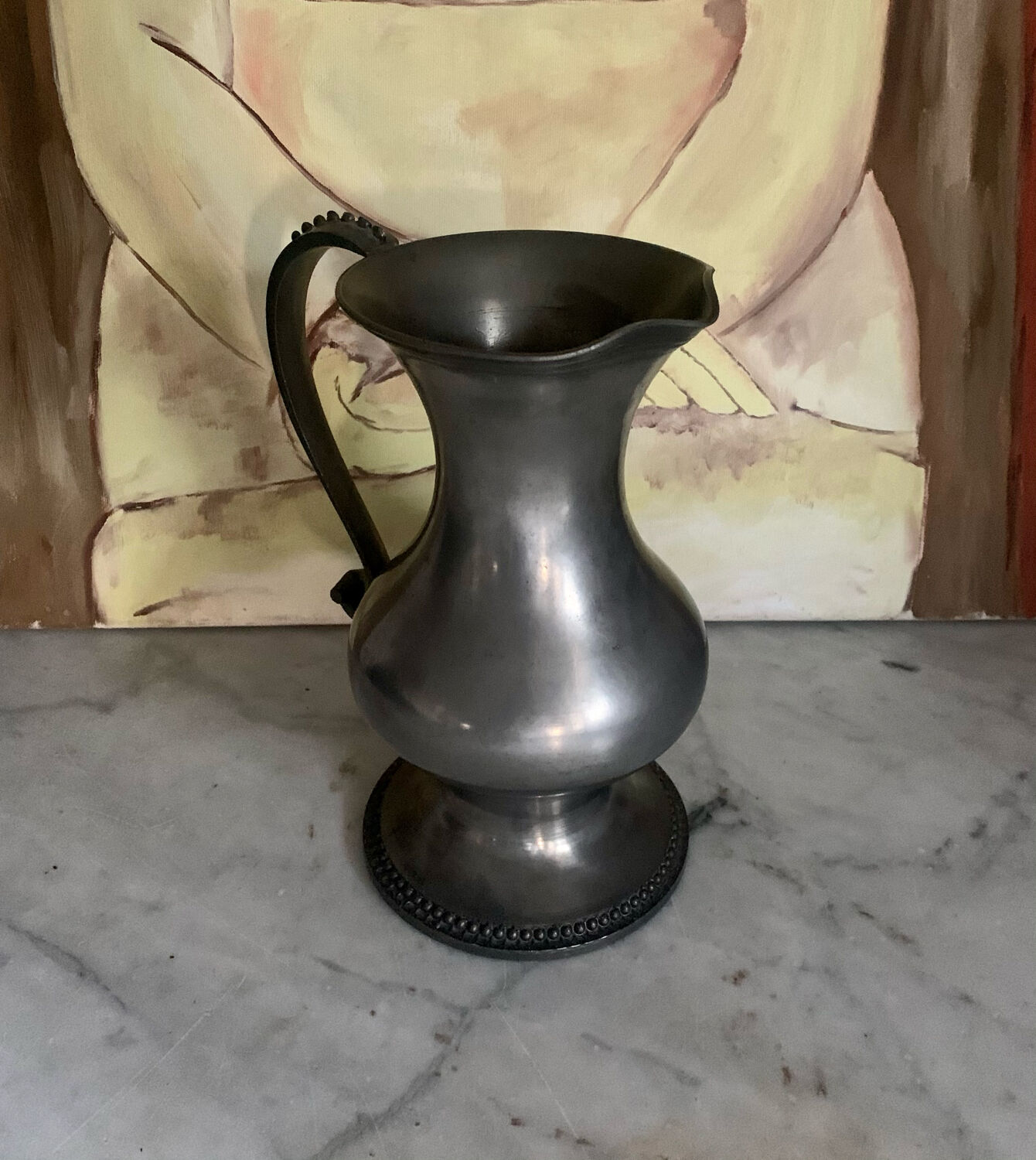 Pewter pitcher