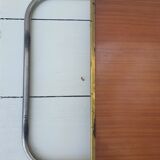 Vintage folding rolling service in Formica and brass plated