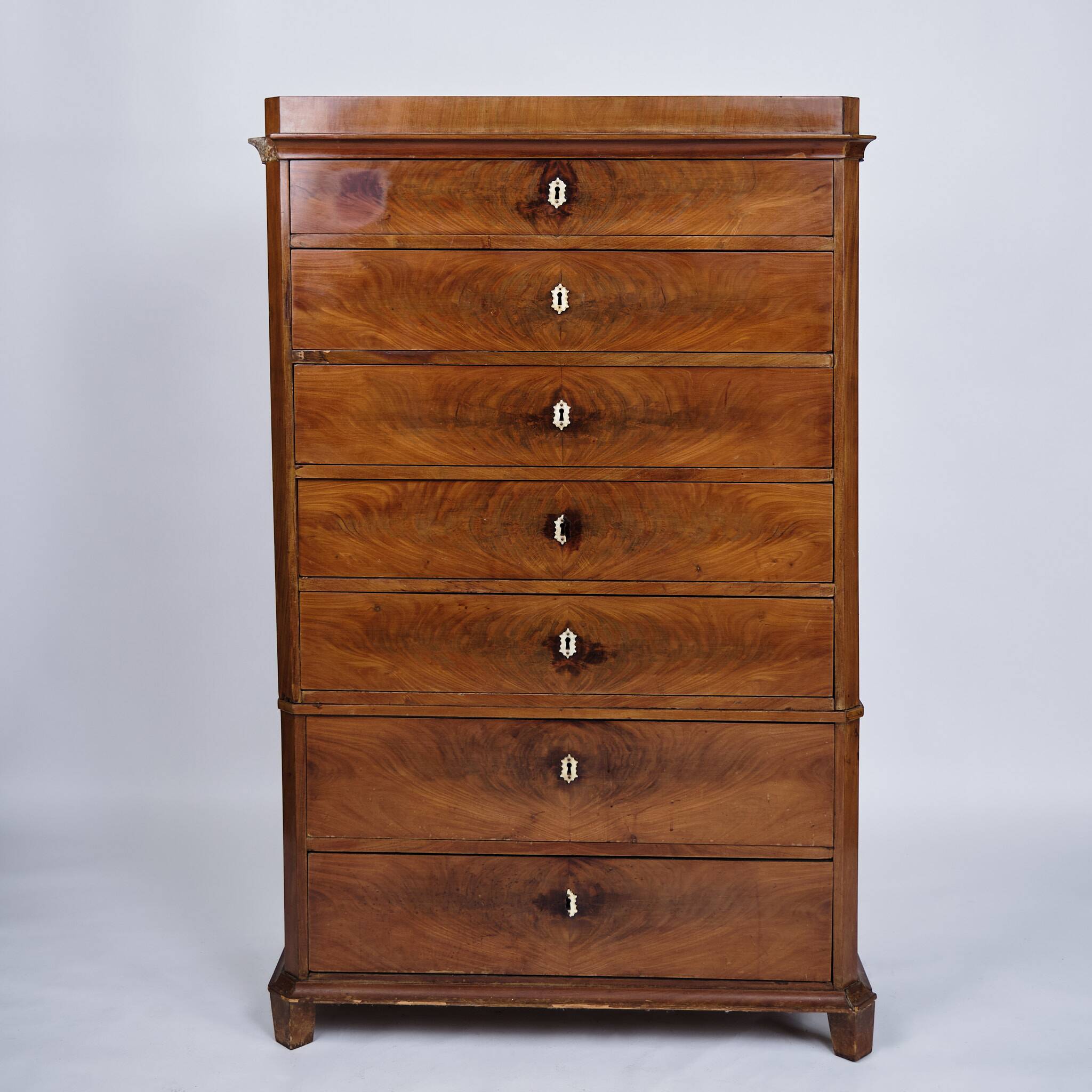 Chest of drawers - antique - mahogany - 7 drawers - 1860s