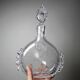 Cognac carafe Daum France Lorraine cross in bubbled crystal, 1960s-70s.