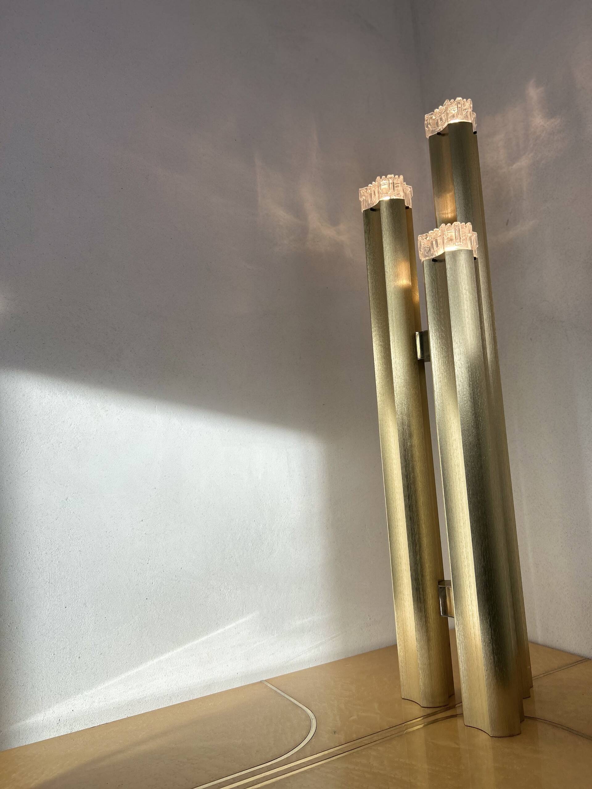 Three Towers Floor Lamp by Gaetano Sciolari, 1970s