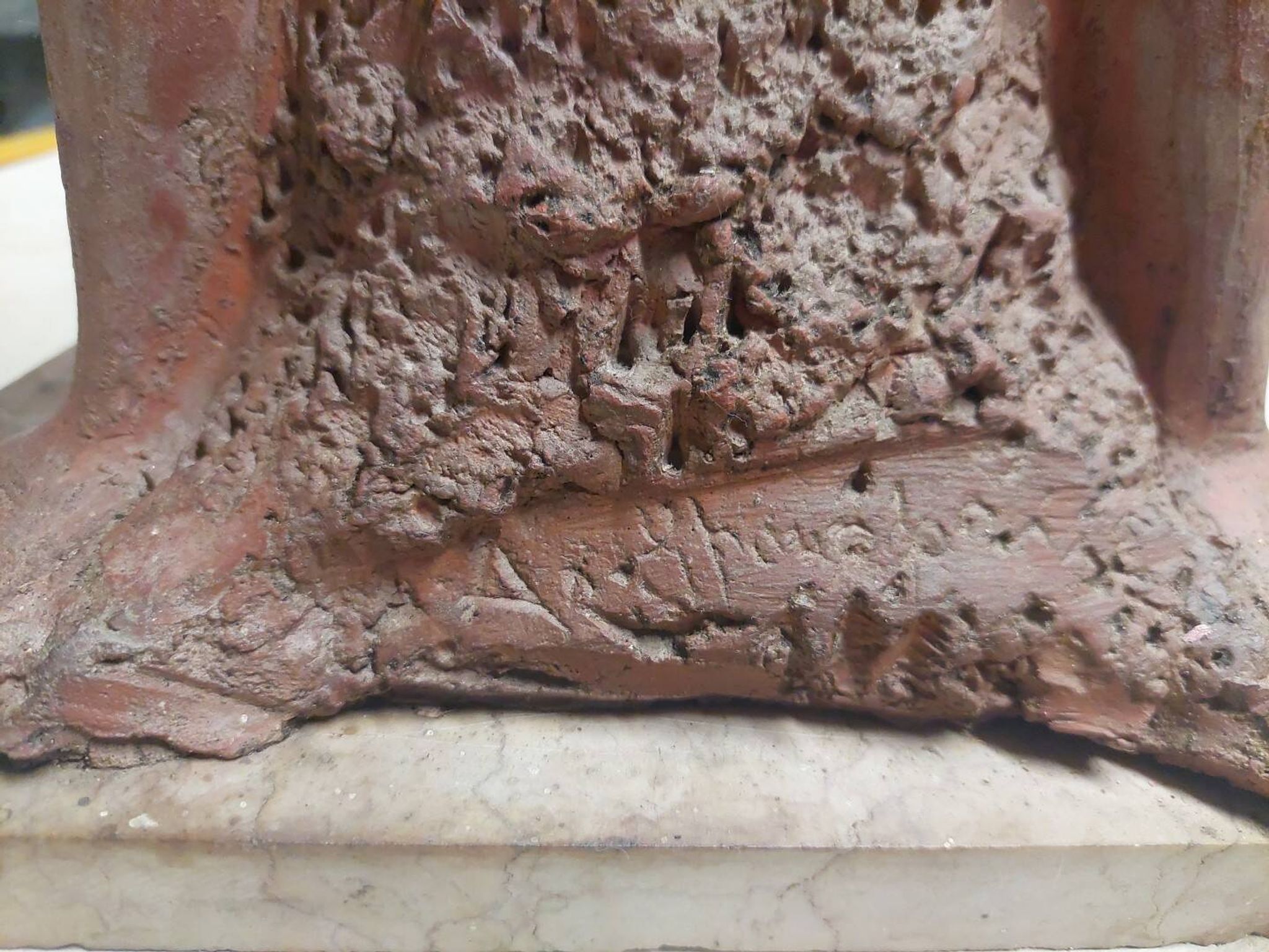 Terracotta sculpture of a female nude by Alberto Sparapani, signed.