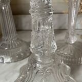 Lot of vintage glass candlesticks
