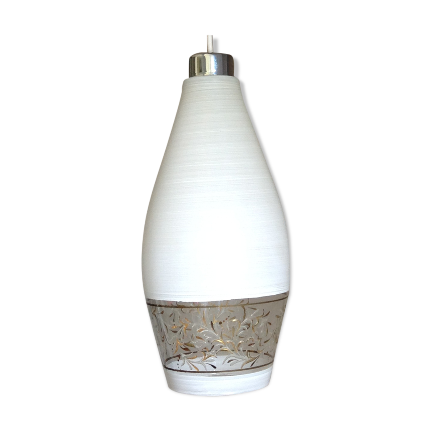 White/vintage white glass tulip suspension 60-70