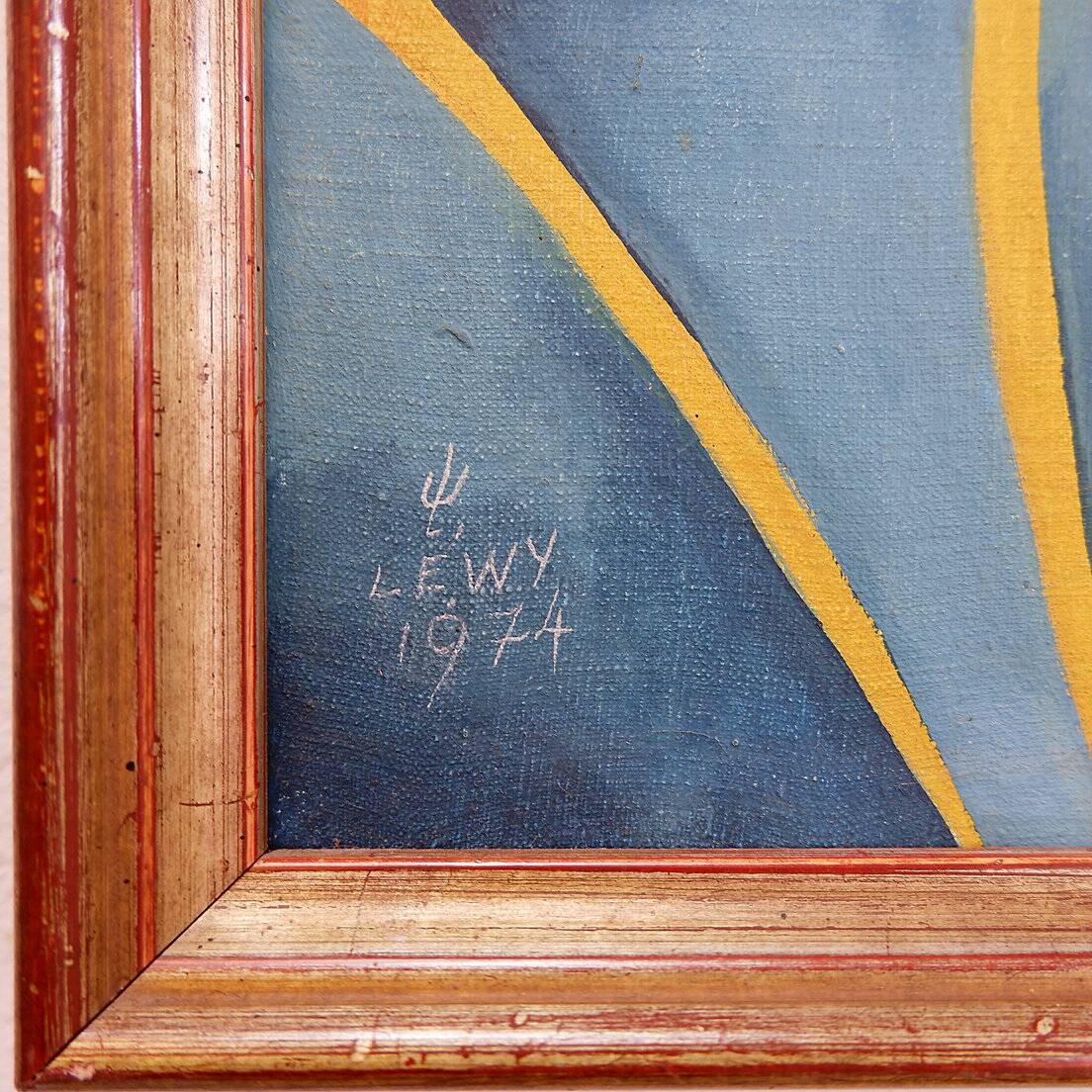 Walter Lewy 1905-1995 Surrealist scene - signed and dated 1974.