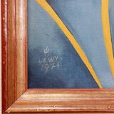 Walter Lewy 1905-1995 Surrealist scene - signed and dated 1974.