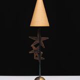 Robert Kostka Brass handmade Table lamp 1980s France
