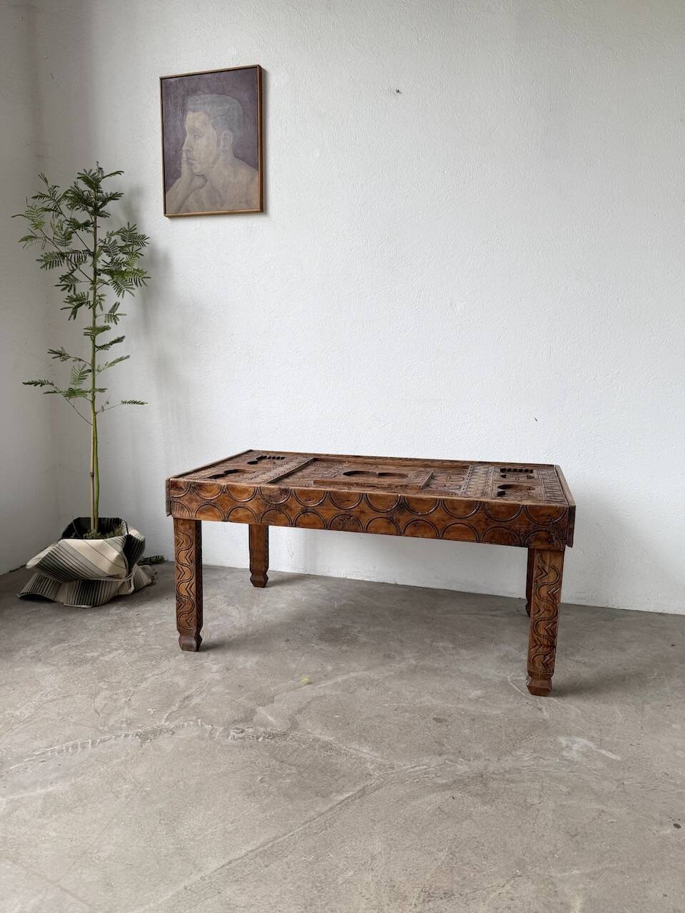 Savoyard folk art coffee table