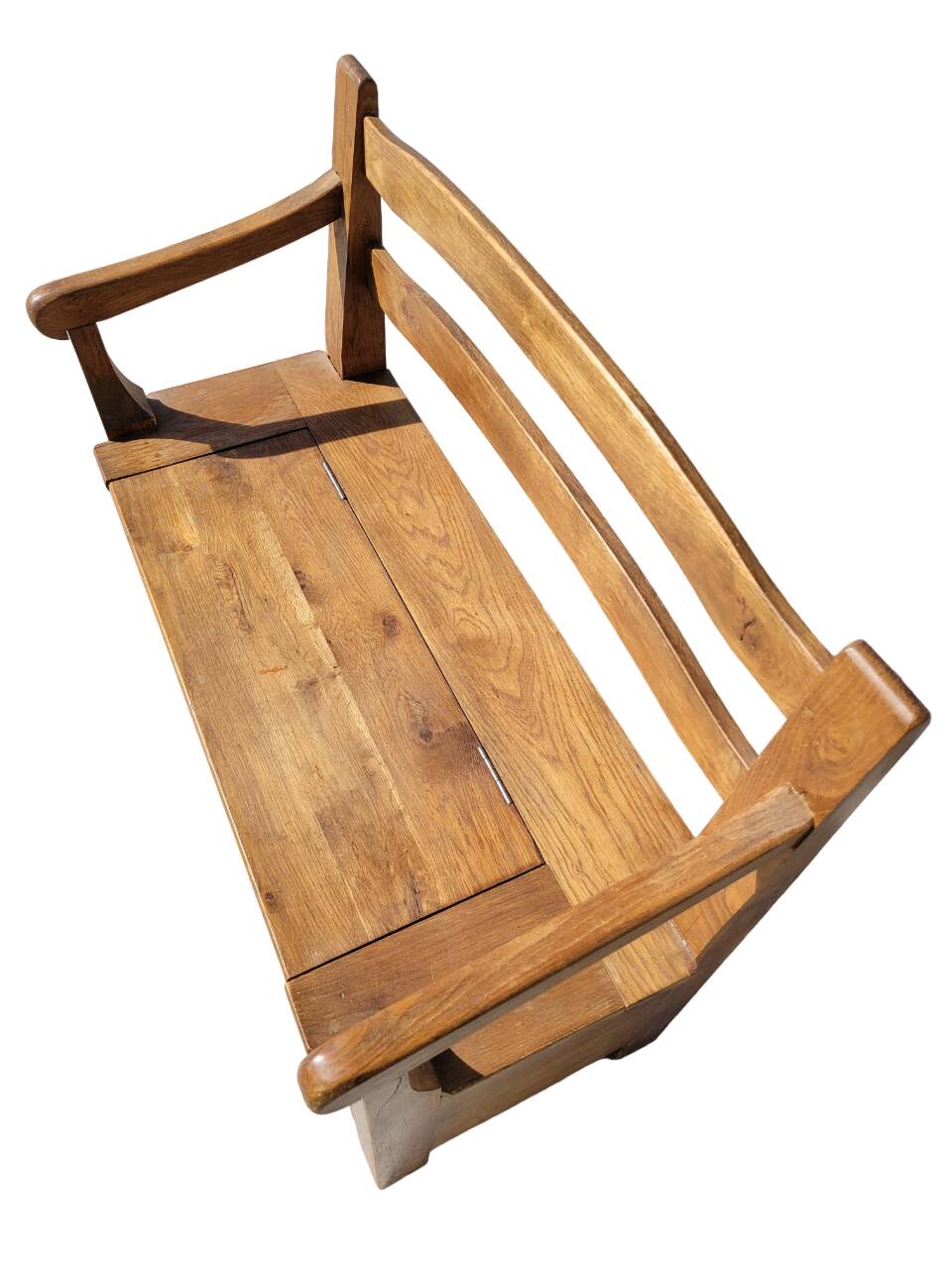 Blonde wooden chest bench