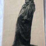 Photo gravée ancienne d’un buste de Balzac par Rodin