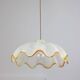 Lampe à suspension italienne du milieu du siècle en verre de Murano et laiton