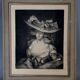 English engraving: Young woman with a hat, signed Waltner, dated 1880 SC265