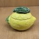 Sucrier en barbotine citron