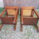Pair of bedside nightstands with vintage wooden drawer