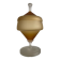 Vintage blown glass candy box on a stand