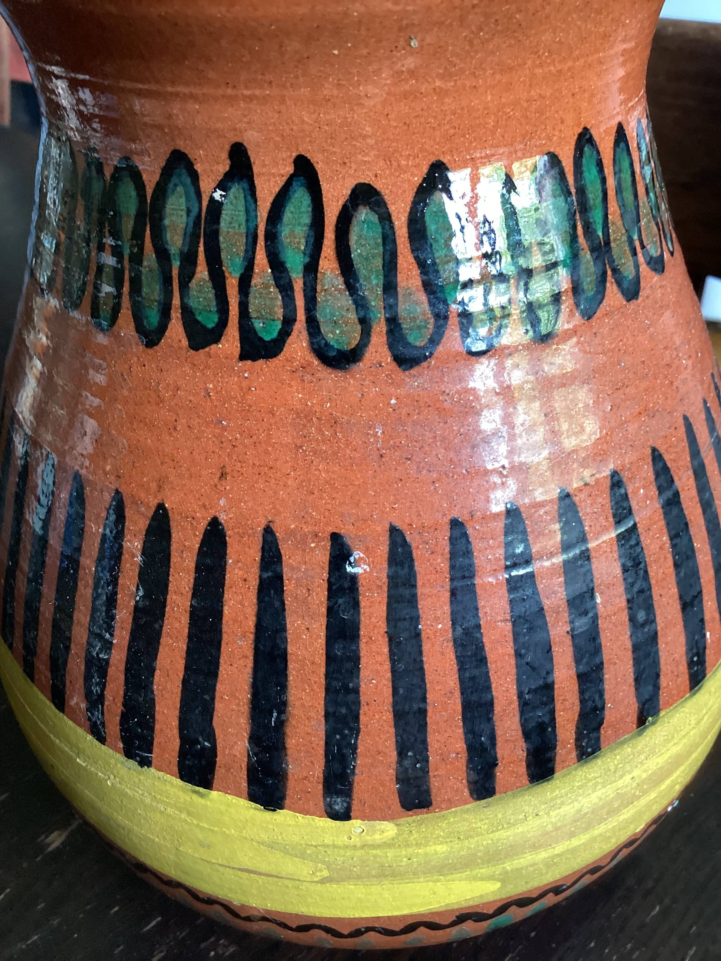 Vintage signed ceramic vase dimensions: height - 22 cm - diameter - 15 cm