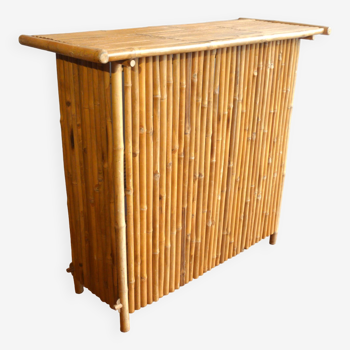 Bar en bambou, esprit "Tiki", années 60