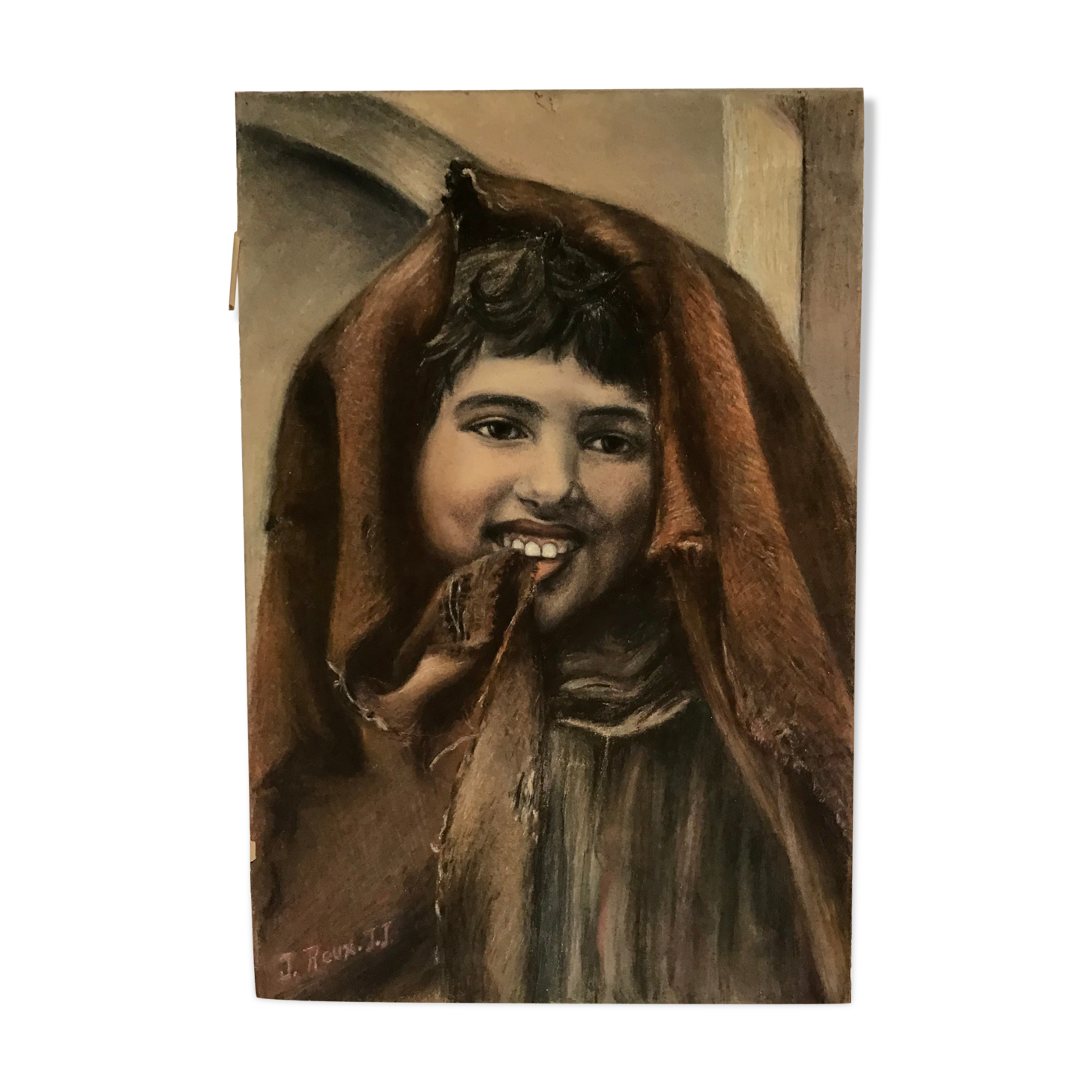 Portrait of a girl signed J Reux JJ
