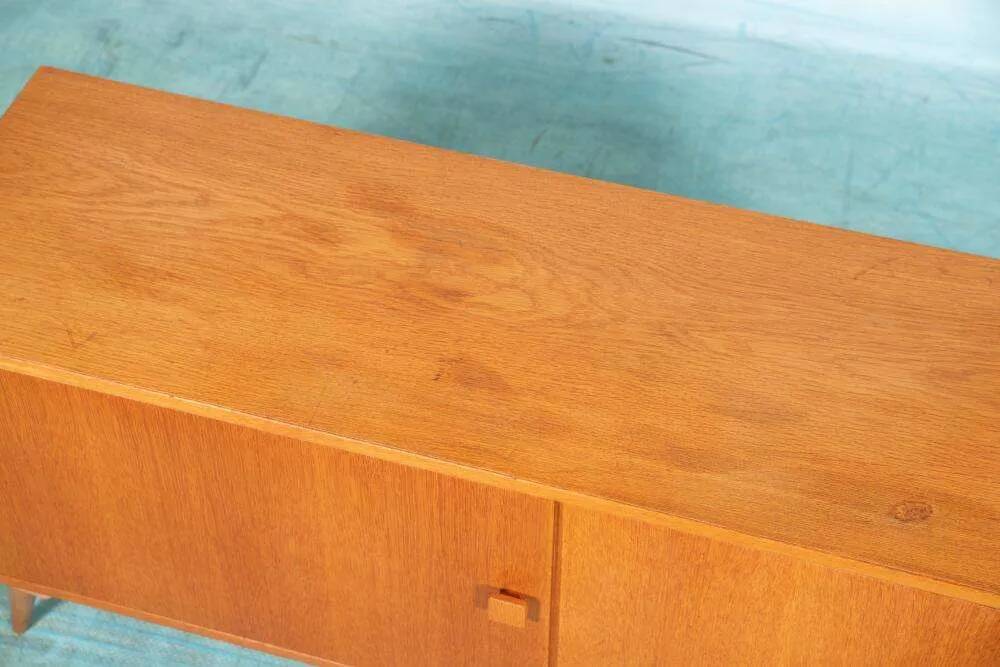 Vintage Scandinavian wall unit in oak veneer – 1960s