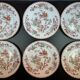 Sarreguemines Minton 252 set of 6 plates + 1 gift, 21 cm diameter
