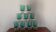 Set of 9 green glasses from the 70s.