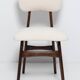 20th-century walnut and light cream boucle butterfly chair, Europe, 1960.