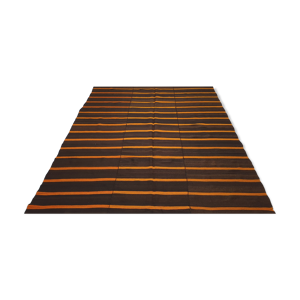 tapis turc Kilim 8.6x5.6 pieds 262x172 cm Vintage Accent Boho Flat Woven Rug Geomatric Kilim