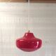 Vintage red glass pendant light from the 70s