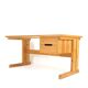 Retro Vintage Danish Pine Single Pedestal Writing Office Desk Mid Century 1970s