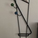 Mirror coat rack and umbrella holder