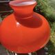 Suspension en opaline couleur orange flamboyante
