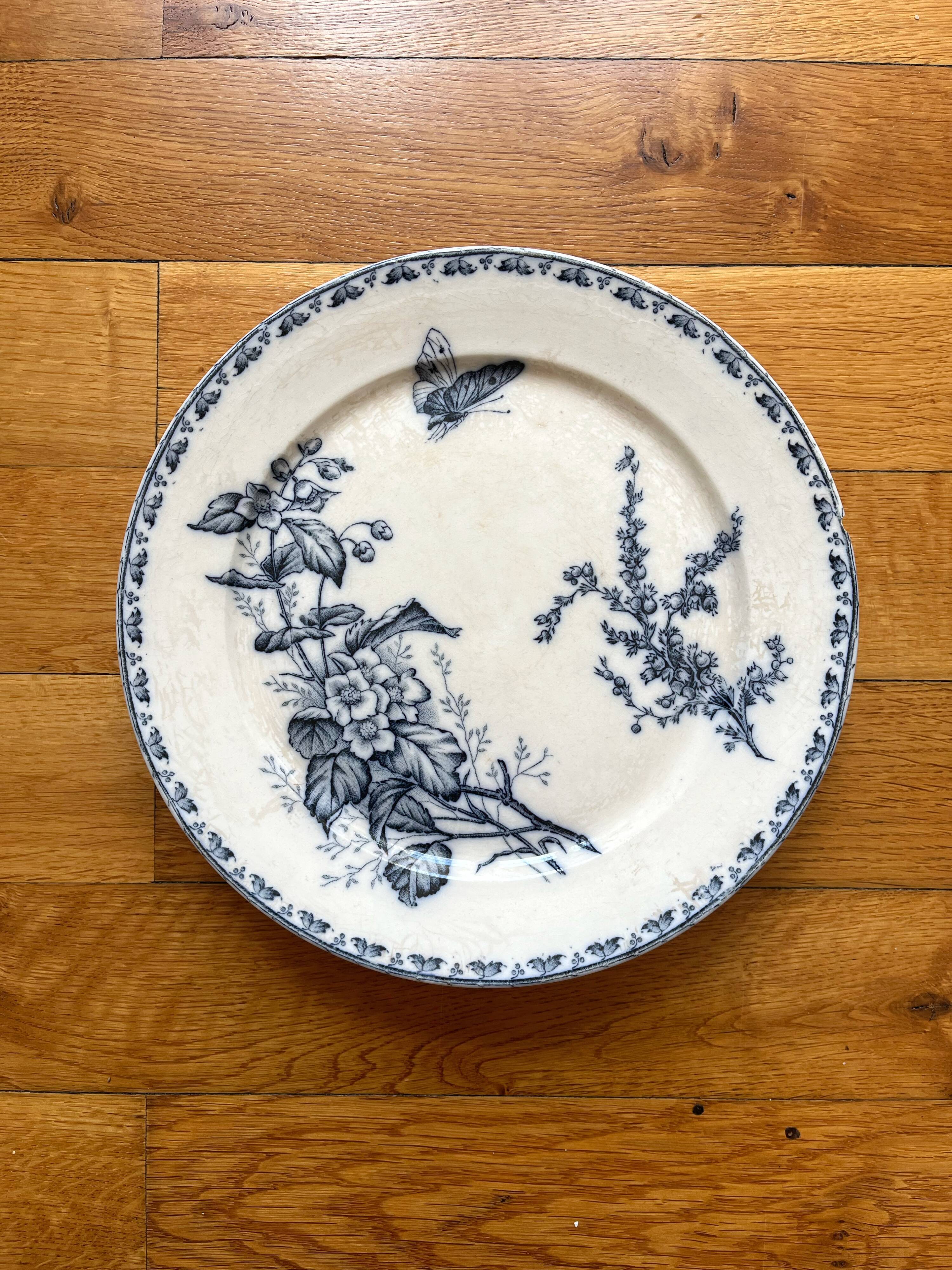 Carmen ironstone footed dish, imported by Vermont Frères Paris