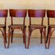 Série de 4 chaises bistrot vintage par Mahieu