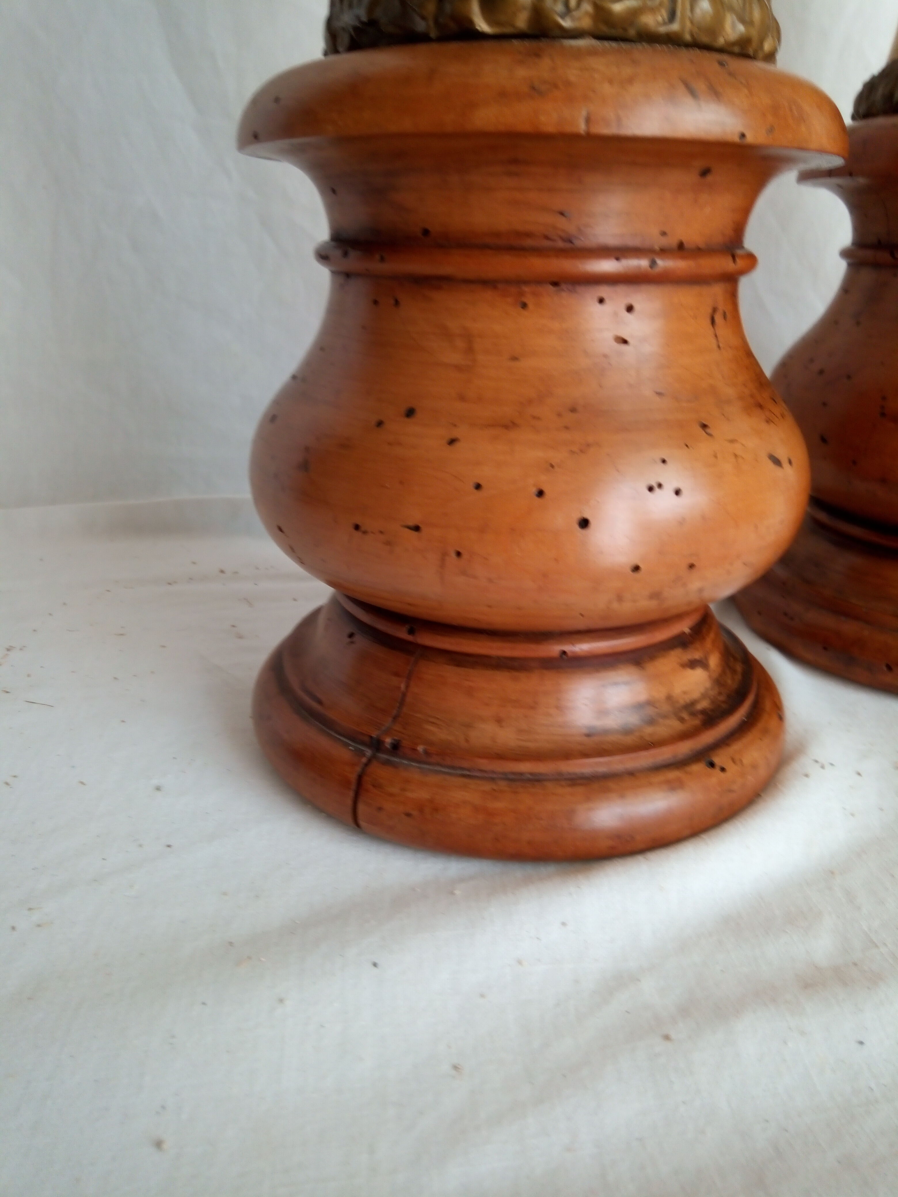 Pair of horns mounted on a pedestal