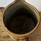Glazed stoneware pitcher