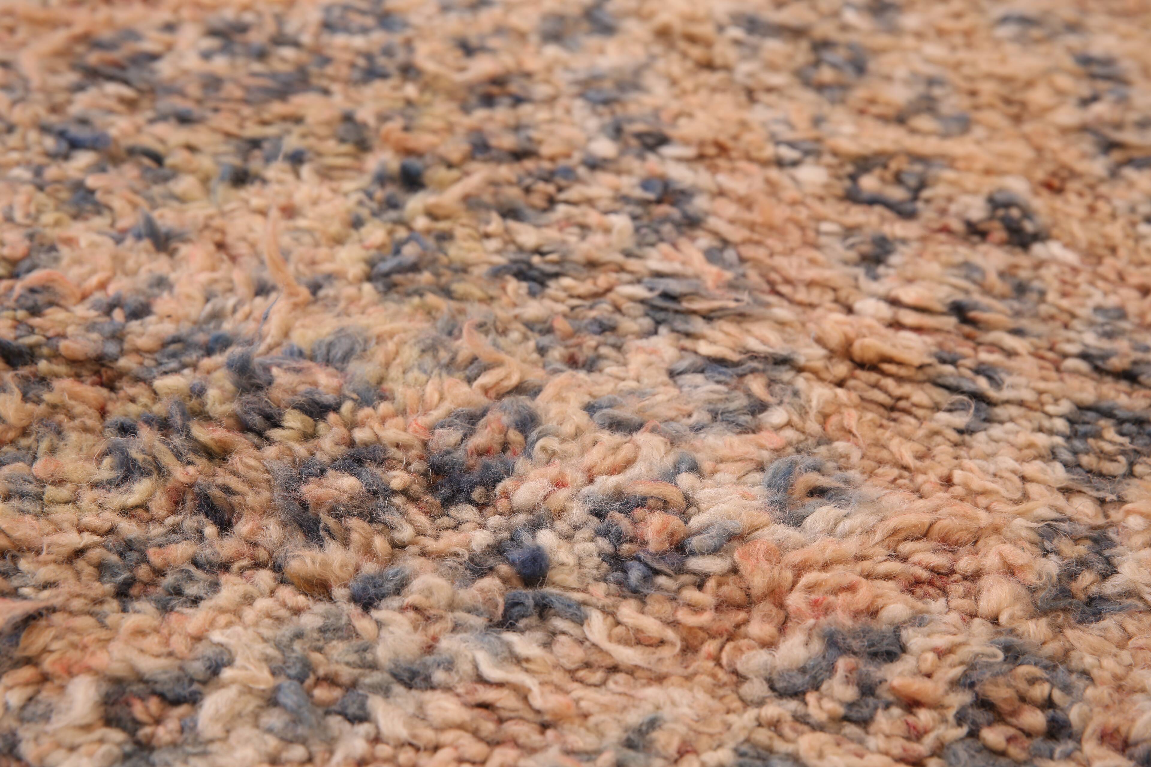 Peach Vintage Moroccan Wool Rug 188 x 317 cm , Berber Rug Handmade, Unique