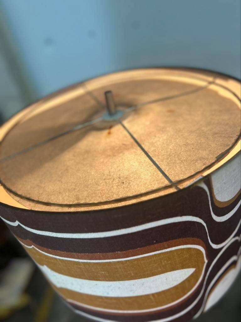 Vintage 70s floor lamp with orange trumpet base